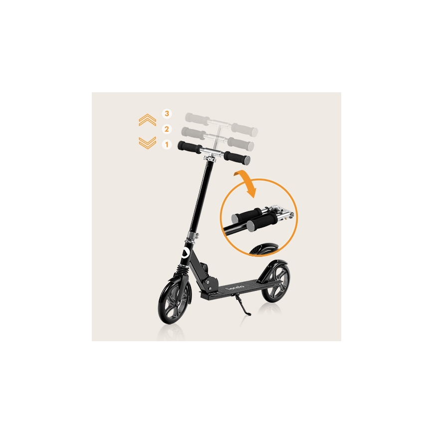 Lionelo - Hulajnoga dziecięca LUCA czarna