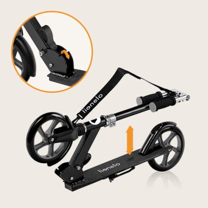 Lionelo - Hulajnoga dziecięca LUCA czarna