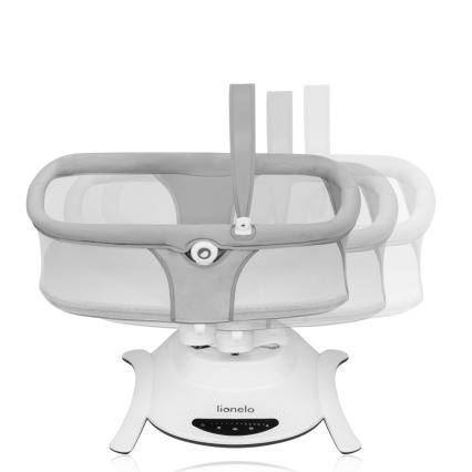 Lionelo - Bujaczek dziecięcy z melodią 2 w 1 BELLA 4xAA Betonowy szary + pilot zdalnego sterowania