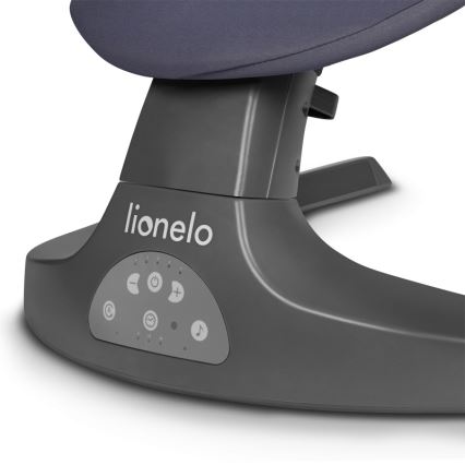 Lionelo - Huśtawka dla dzieci z melodią RALF 4xAA Grey Concrete + pilot zdalnego sterowania
