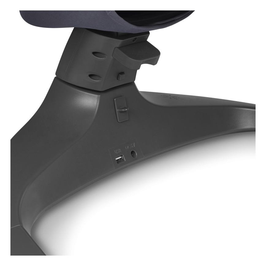 Lionelo - Huśtawka dla dzieci z melodią RALF 4xAA Szary/Biały + pilot zdalnego sterowania