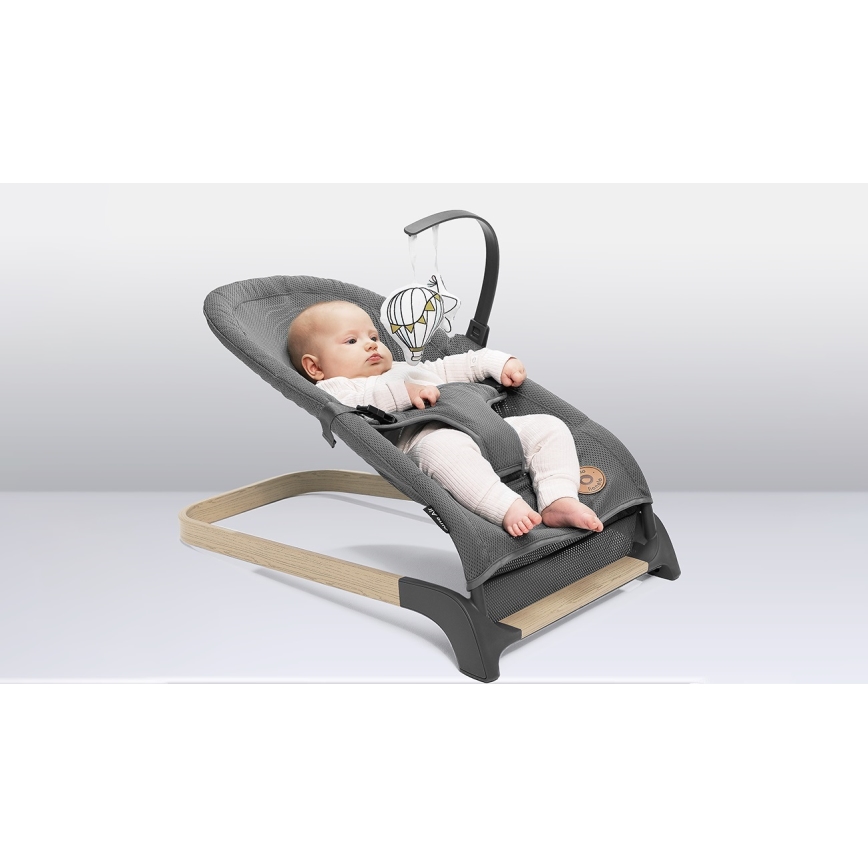 Lionelo - Huśtawka dziecięca JUNE szara