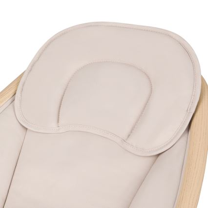 Lionelo - Huśtawka dziecięca z melodią OLIVIA Beige Natural + pilot zdalnego sterowania