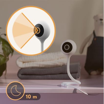 Lionelo - Inteligentna elektroniczna niania BABYLINE SMART Wi-Fi Biała