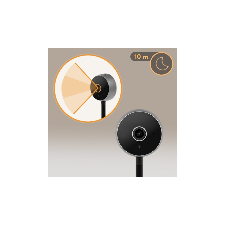 Lionelo - Inteligentna niania dla dzieci BABYLINE SMART Wi-Fi Czarna