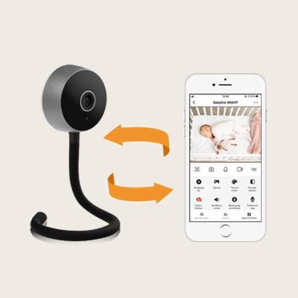 Lionelo - Inteligentna niania dla dziecka BABYLINE SMART Wi-Fi Czarna