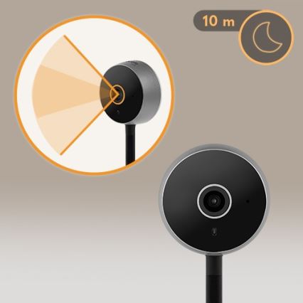 Lionelo - Inteligentna niania dla dziecka BABYLINE SMART Wi-Fi Czarna