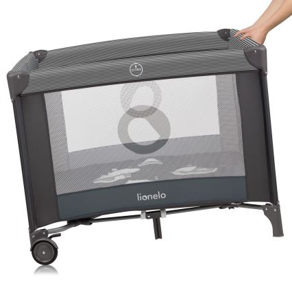 Lionelo - Kojec do zabawy BONNIE Szary Scandi