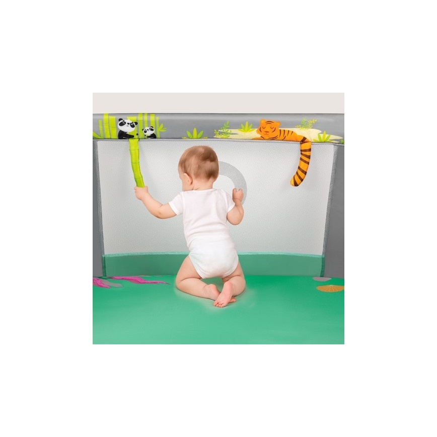 Lionelo - Kojec do zabawy MILLE PLUS Szaro-zielony