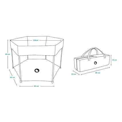 Lionelo - Kojec zabawowy ROEL ciemnoniebieski