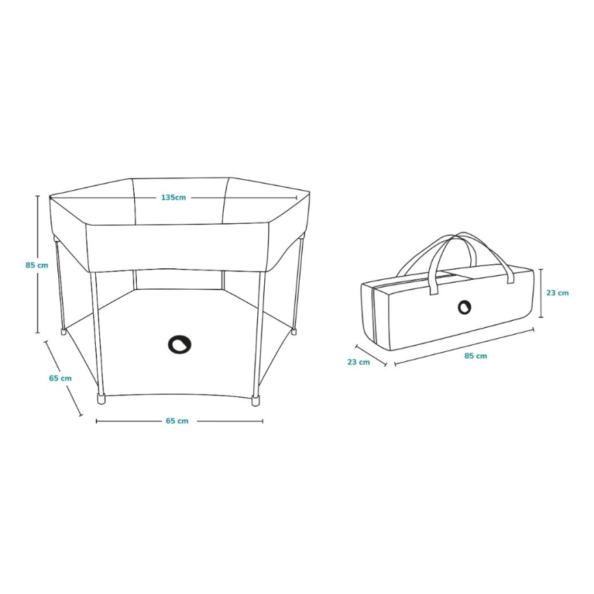 Lionelo - Kojec zabawowy ROEL ciemnoniebieski
