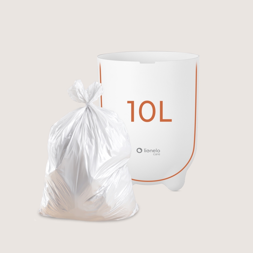 Lionelo - Kosz na pieluchy PUREBIN 10 l Biały
