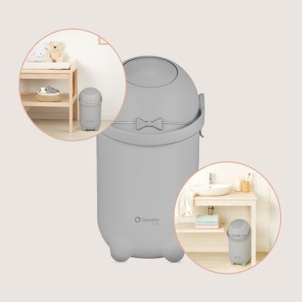 Lionelo - Kosz na pieluchy PUREBIN 10 l Szary