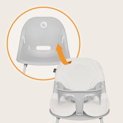 Lionelo - Krzesełko do karmienia 2 w 1 DALIA biało-szare