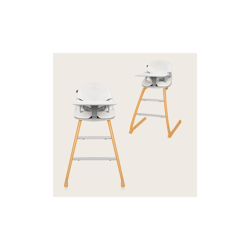 Lionelo - Krzesełko do karmienia 2 w 1 DALIA biało-szare
