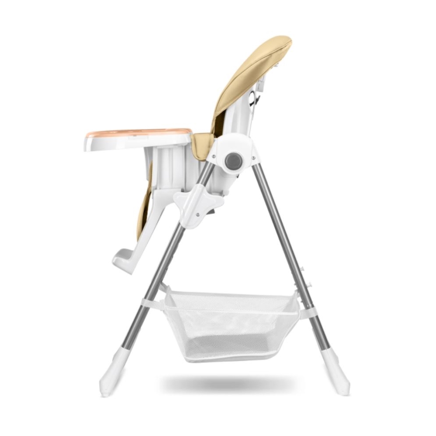 Lionelo - Krzesełko do karmienia LINN PLUS białe/beżowe