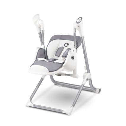 Lionelo - Krzesełko do karmienia NILES Grey 4xAA