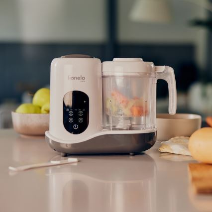 Lionelo - Kuchenka parowa 5w1 BABYMENU 110W/230V biały/szary