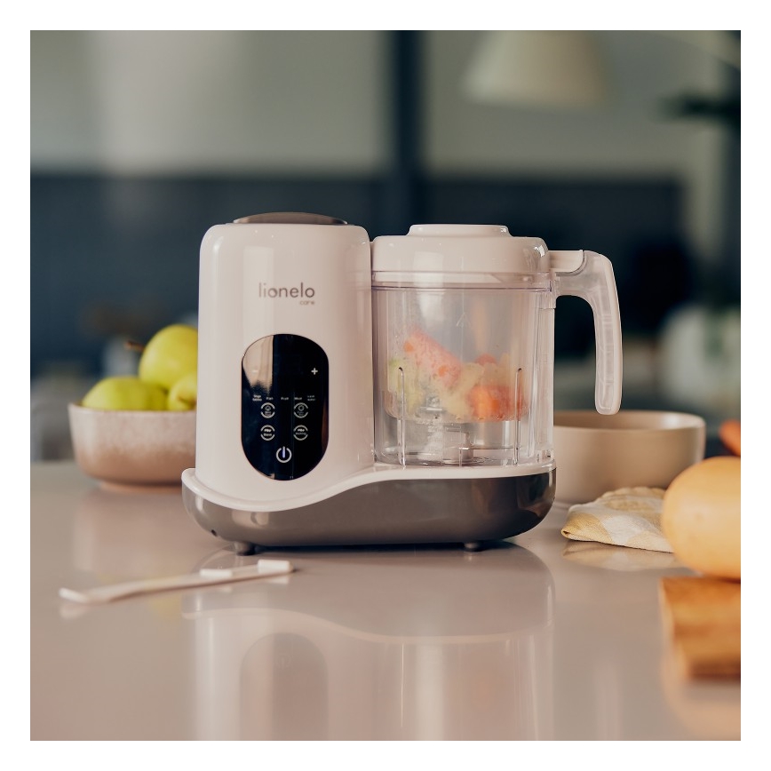 Lionelo - Kuchenka parowa 5w1 BABYMENU 110W/230V biały/szary