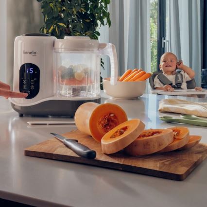 Lionelo - Kuchenka parowa 5w1 BABYMENU 110W/230V biały/szary