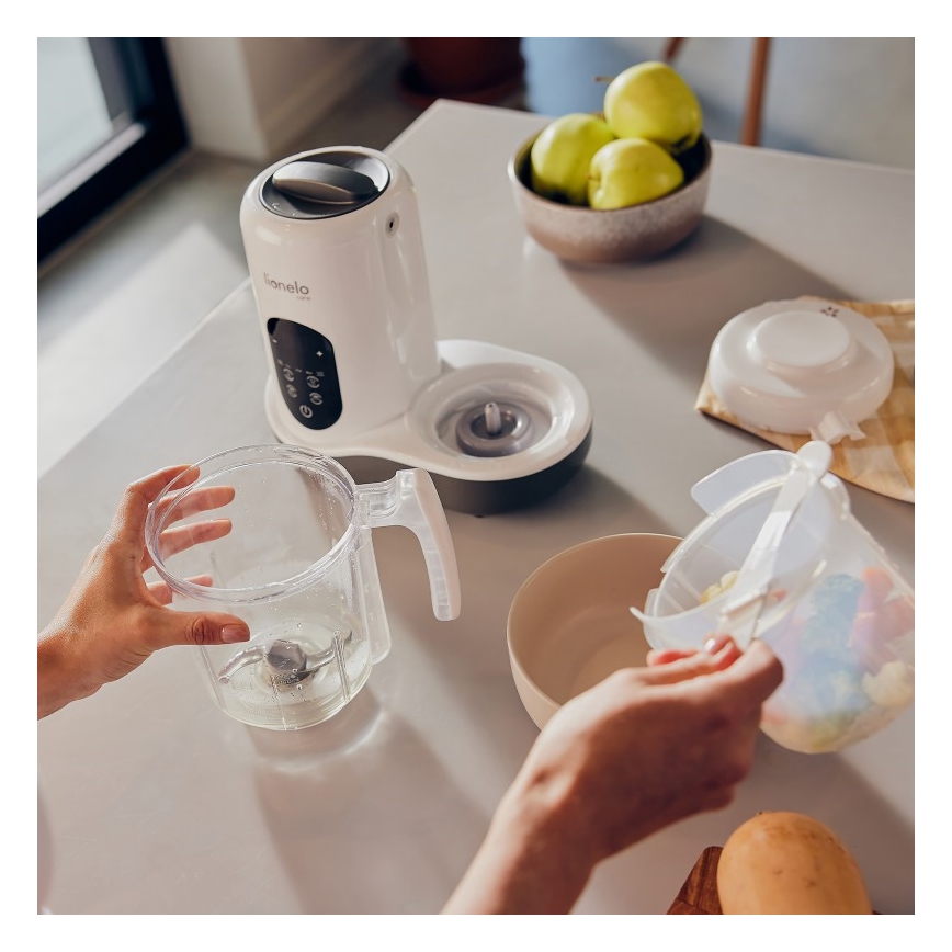 Lionelo - Kuchenka parowa 5w1 BABYMENU 110W/230V biały/szary