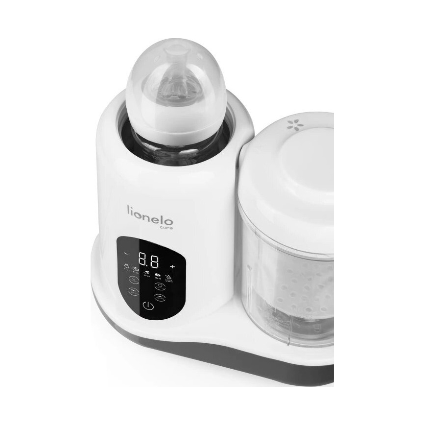Lionelo - Kuchenka parowa 5w1 BABYMENU 110W/230V biały/szary