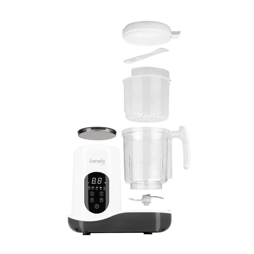 Lionelo - Kuchenka parowa 5w1 BABYMENU 110W/230V biały/szary