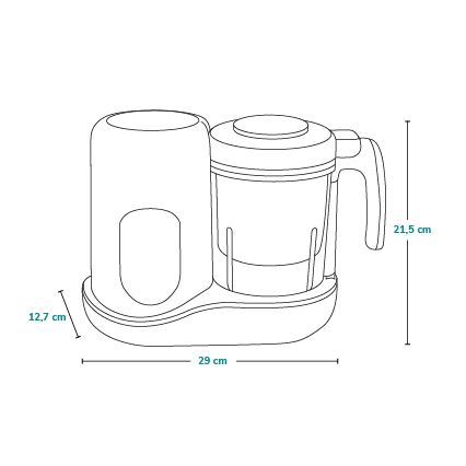 Lionelo - Kuchenka parowa 5w1 BABYMENU 110W/230V biały/szary