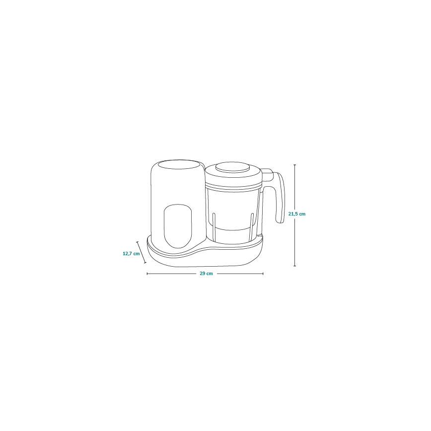 Lionelo - Kuchenka parowa 5w1 BABYMENU 110W/230V biały/szary
