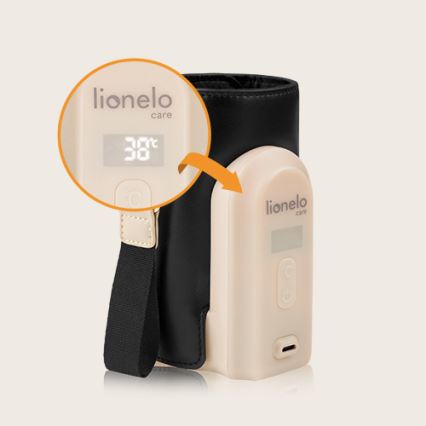 Lionelo - Ładowalny podgrzewacz do butelek THERMUP GO EVO 18W/5V czarny/beżowy