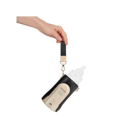 Lionelo - Ładowalny podgrzewacz do butelek THERMUP GO EVO 18W/5V czarny/beżowy