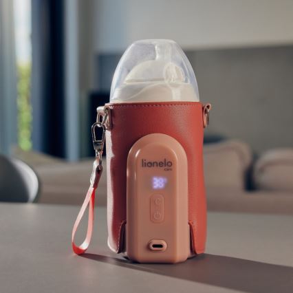Lionelo - Ładowalny podgrzewacz do butelek THERMUP GO EVO 18W/5V różowy