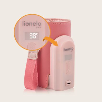 Lionelo - Ładowalny podgrzewacz do butelek THERMUP GO EVO 18W/5V różowy