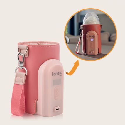 Lionelo - Ładowalny podgrzewacz do butelek THERMUP GO EVO 18W/5V różowy