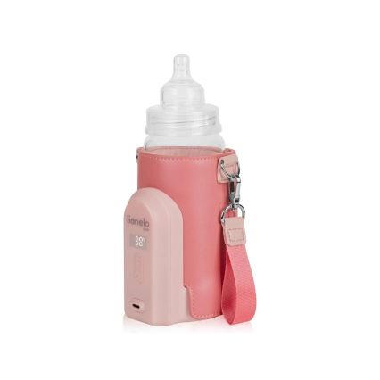 Lionelo - Ładowalny podgrzewacz do butelek THERMUP GO EVO 18W/5V różowy