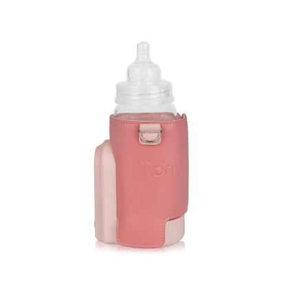 Lionelo - Ładowalny podgrzewacz do butelek THERMUP GO EVO 18W/5V różowy