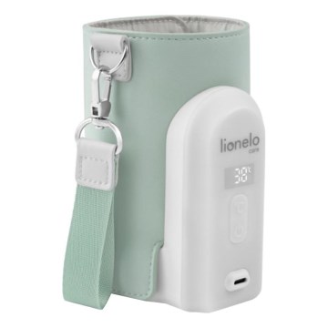 Lionelo - Ładowalny podgrzewacz do butelek THERMUP GO EVO 18W/5V zielony/biały