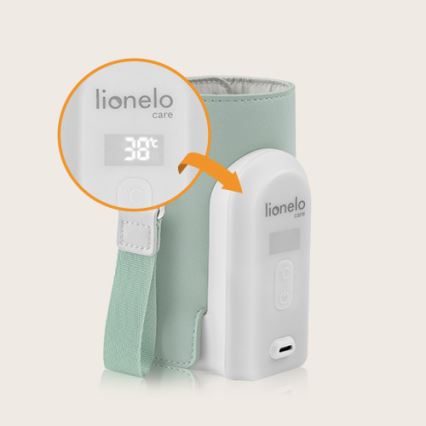 Lionelo - Ładowalny podgrzewacz do butelek THERMUP GO EVO 18W/5V zielony/biały