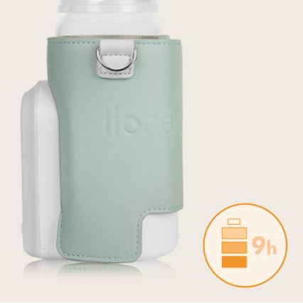 Lionelo - Ładowalny podgrzewacz do butelek THERMUP GO EVO 18W/5V zielony/biały