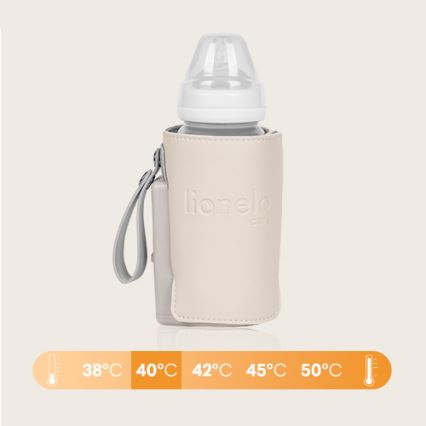Lionelo - Ładowalny podgrzewacz do butelek THERMUP GO PLUS 10W/5V beżowy