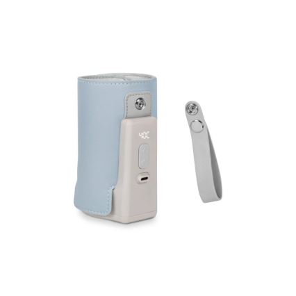 Lionelo - Ładowalny podgrzewacz do butelek THERMUP GO PLUS 10W/5V niebieski/szary