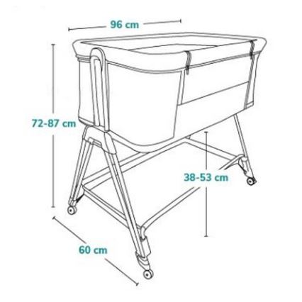 Lionelo - Łózeczko dziecięce 2w1 LUNA szare