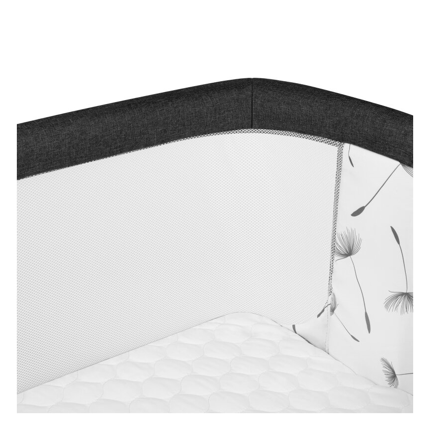 Lionelo - Łóżeczko dziecięce 3 w 1 AURORA czarne