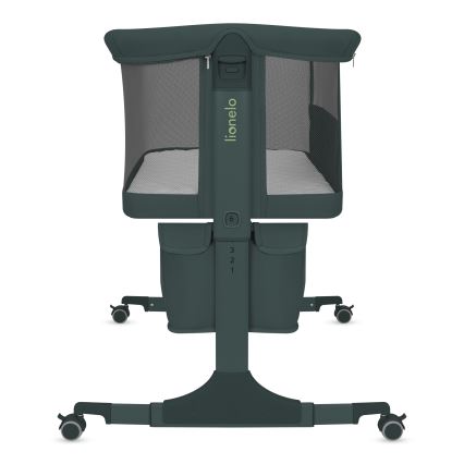 Lionelo - Łóżeczko dziecięce 3 w 1 JODIE Green Graphite