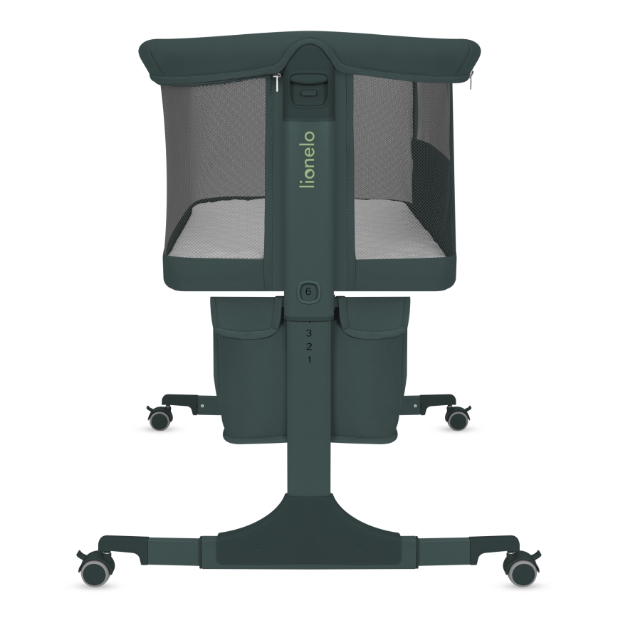 Lionelo - Łóżeczko dziecięce 3 w 1 JODIE Green Graphite