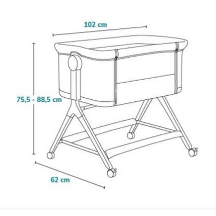 Lionelo - Łóżeczko dziecięce 3w1 LEONIE PLUS beżowe