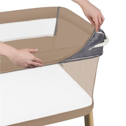 Lionelo - Łóżeczko dziecięce 5 w 1 THOMI PLUS Beżowy Karmel