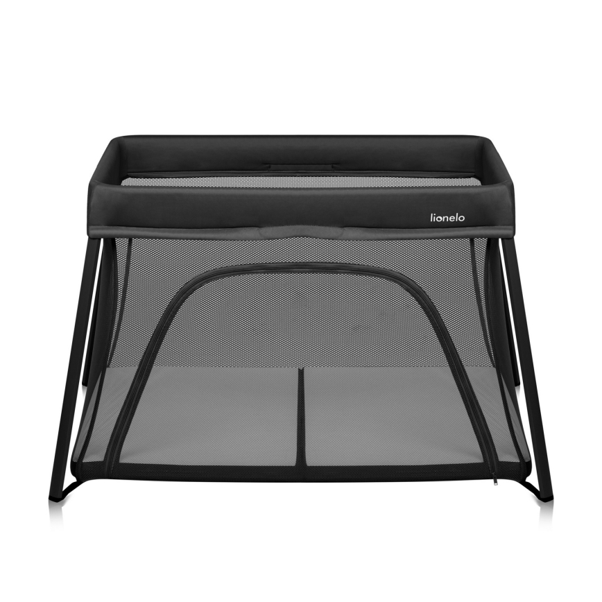 Lionelo - Łóżeczko podróżne 3 w 1 ALICE Czarny