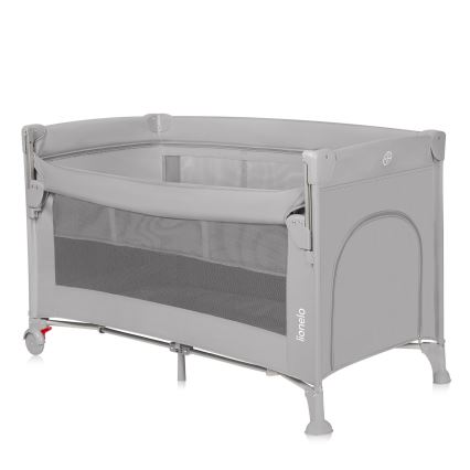 Lionelo - Łóżeczko turystyczne 3 w 1 ELLEN Szary Beton