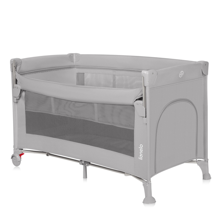 Lionelo - Łóżeczko turystyczne 3 w 1 ELLEN Szary Beton